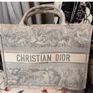 Dior Gray Book Tote Bag- Medium